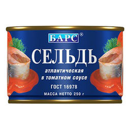 Цена за 2шт. Сельдь атл. в т/с 250г ТМ БАРС, , шт