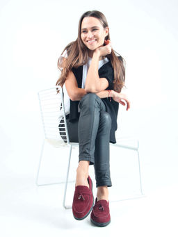 Лоферы туфли 170.2614bl. бордо замша