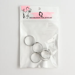 Основа для кольца регулируемая, безразмерная с платформой (набор 5 шт.), 8 мм, цвет серебро