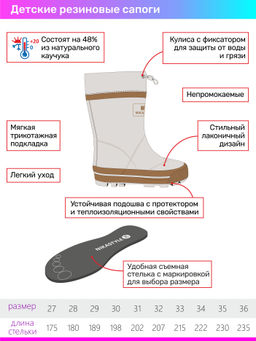 Сапоги резиновые 16м15424 хаки
