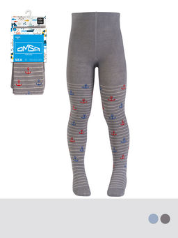 (Omsa) Collant 13P62-2 с рисунком (якорь на полосках)