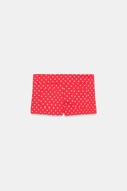 SHORTS MINI BOLSILLOS LUNARES / Rojo / Blanco - Zara фото 5