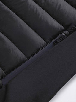 Куртка мужская гибридная стёганая с капюшоном с графеновой подкладкой черного цвета 9621_1Ch