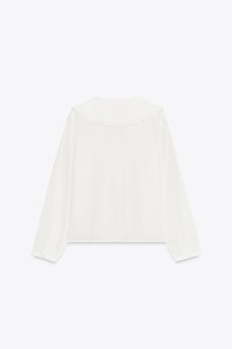 EMBROIDERED PETER PAN COLLAR SHIRT - Zara фото 7