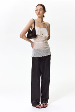 Top en punto pointelle con tirantes espagueti - H&m фото 2