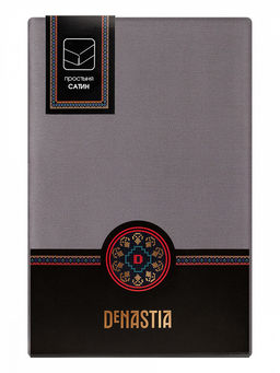 Проcтыня сатин 210x240 серый сатин - Denastia фото 5