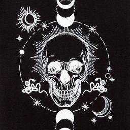 Футболка женская MIST Skull, размер 44-46, чёрная