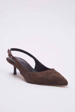 Kahverengi Suet Topuklu Ayakkab? TAKSS25TO00005