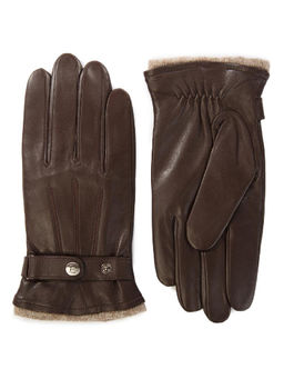 Перчатки мужские 100% ш IS980 d.brown/brown - Eleganzza фото 2