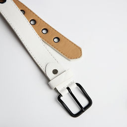 Ремень женский, ширина 3 см, люверсы, пряжка металл, винт, цвет белый - Simaland фото 4