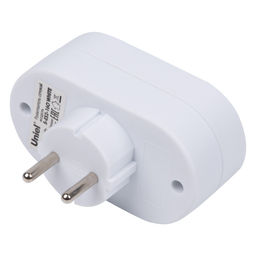 S-ES2-16O WHITE Разветвитель сетевой, б/з. 2 гнезда. 16А, 3500Вт. Белый. ТМ Uniel