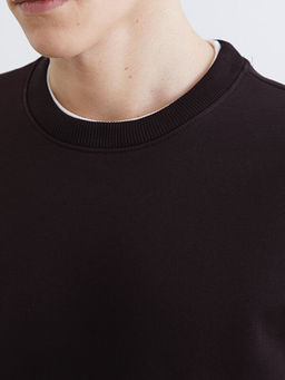 Bisiklet Yaka Erkek Kal?n Sweatshirt