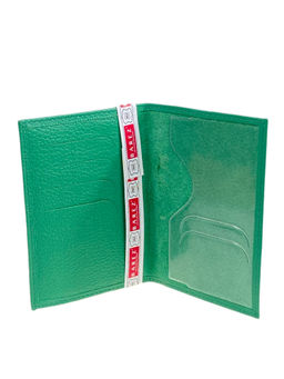 Обложка на паспорта из натуральной кожи, цвет зеленый - Greta фото 2