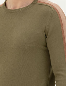 Haki Slim Fit Bisiklet Yaka Triko Kazak - Pierre cardin фото 7