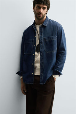 REGULAR FIT DENIM SHIRT - Zara фото 6