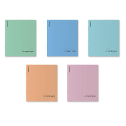 АКЦИЯ Цена за 5 шт. Тетрадь общая ученическая с пластиковой обложкой на скобе ErichKrause Dream, Литература, 48 листов, линейка_MIX-PACK