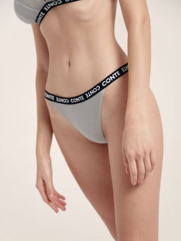 CONTE Трусы танга из хлопка и кружева Performance LTA 1513 grey-blue