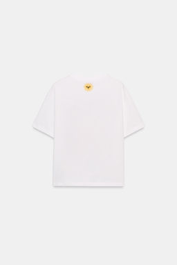 CAMISETA MANGA CORTA ESTAMPADO AGUSTINA SHUAN / Blanco - Zara фото 5