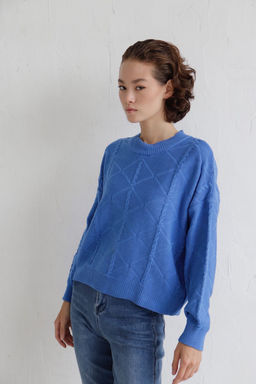 10019 Джемпер базовый голубой - Martichelli фото 3