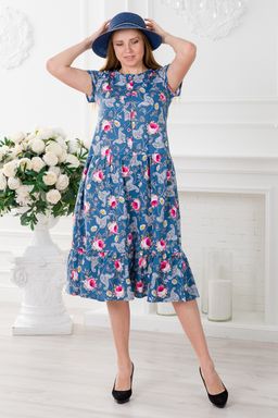 Платье женское из кулирки Кармелита Розы - Амадэль фото 6