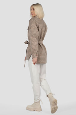 Пальто женское демисезонное (пояс) - El podio фото 4