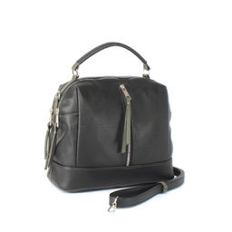 Сумка женская искусственная кожа ADEL-225, 2отд+плеч/рем, черный/олива флотер 257997