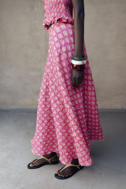 PRINTED MIDI SKIRT - Zara фото 4