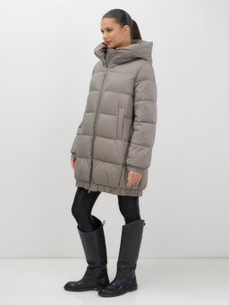 Куртка женская зимняя на резинке большого размера коричневого цвета 7619K Бренд: Visdeer  фото 5