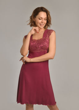 Ночная сорочка МИЛАНА (бордовый / золото №16/27) - Ивановская трикотажная компания фото 4