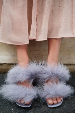 FEATHER HEELED SANDALS - Zara фото 6