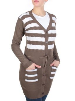 8509 BROWN Кардиган женский (80% хлопок, 20% anti-pillfibre)