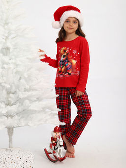 ПЖ064 Пижама "Лошадка" (красный)