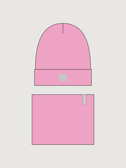 Комплект шапка и снуд 12л22826 розовый