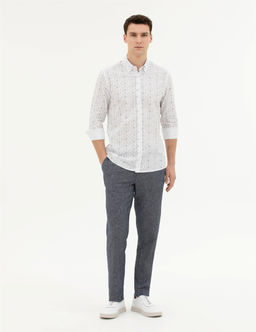 Lacivert Slim Fit Kuma_ Pantolon