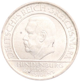 3 рейхсмарки 1929 года A Германия 10 лет Веймарской конституции