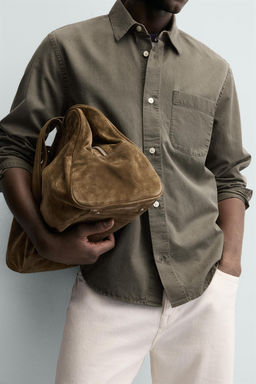 CAMISA FLUIDA LAVADA / VERDE - Zara фото 5