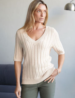 D39.349 Джемпер женский бежевый меланж