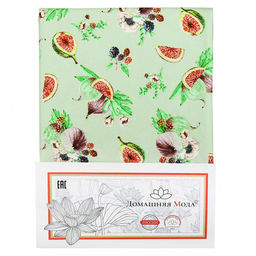 "Инжир К" Шторы для кухни, 2шт 148х160см, на шторной ленте, хлопок "Премиум" 186г/м2, "Домашняя мода" (Россия)