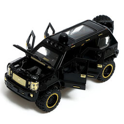 Джип металлический, 1:24, открываются двери, капот, багажник, инерция, цвет чёрный - Автоград фото 6