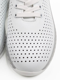 03-YE547-1 WHITE Полуботинки летние спортивные женские (натуральная кожа)