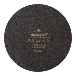 НАБОР ТАРЕЛОК ЗАКУСОЧНЫХ BRONCO MIDNIGHT GOLD 2 ШТ. 20,5 СМ (КОР=12НАБ.)  фото 4
