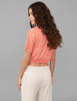 Turuncu Crop Top Ti__rt - Pierre cardin фото 5