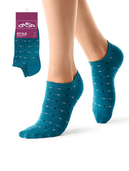 (Omsa) Omsa Style 552 нос.жен. с мелким рисунком сердечки и пикотами на борту  фото 4