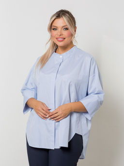 Блузка 1274 голубая полоска - Novita фото 13