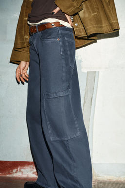 TRF BAGGY BALLOON JEANS WITH POCKETS - Zara фото 2