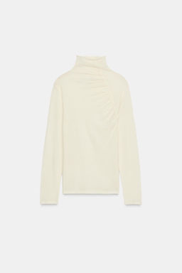 100% WOOL GATHERED TOP - Zara фото 4