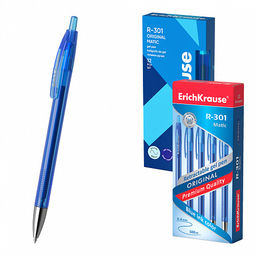 Цена за 12 шт. Ручка гелевая автоматическая ErichKrause R-301 Original Gel Matic 0.5, цвет чернил черный (в коробке по 12 шт.)  фото 2