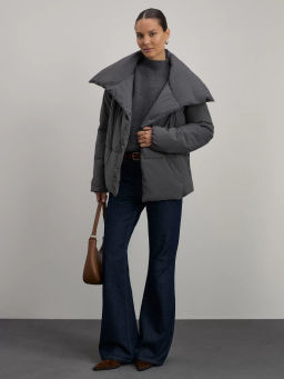 Куртка стеганая с объемным воротником / Zarina  фото 2