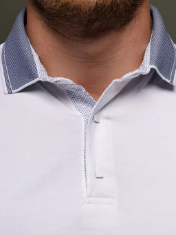 FIBAK Футболка поло мужская   Белый  M-8003 - Relay фото 6