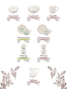 Салатник 14*14*5,5 см 500 мл Кантри бирюзовый - Elan gallery фото 20